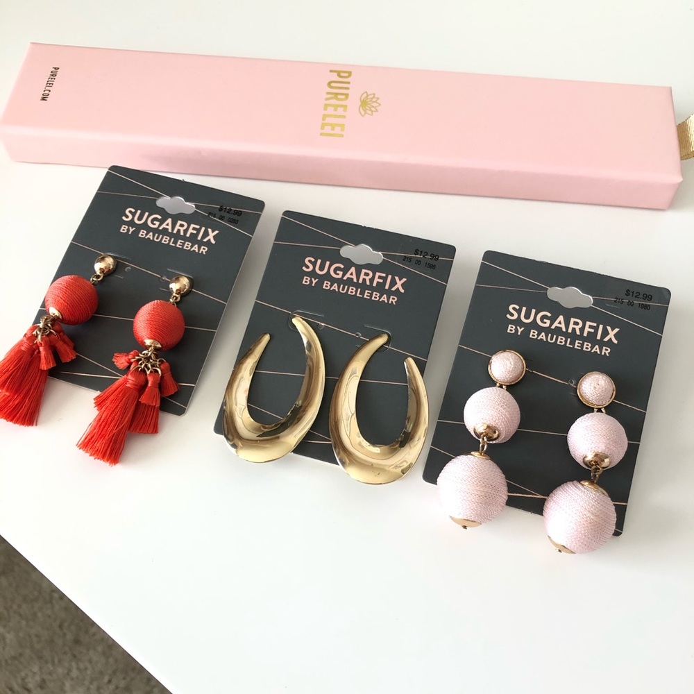 Baublebar collection of 3 Fashion Earrings